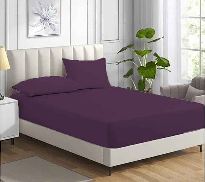 Night Zone Fitted Bed Sheet Non Iron Polycotton Soft Easy Care Percale 25cm Deep Pocket Fitted Sheet (King, Teal) - Image 3