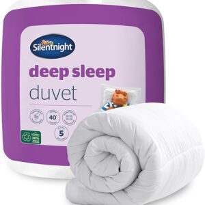 Silentnight Deep Sleep Duvet 10.5 Tog - All Year Round Soft Fluffy Comfortable Duvet - Hypoallergenic Machine Washable - Single, White, 444729GE